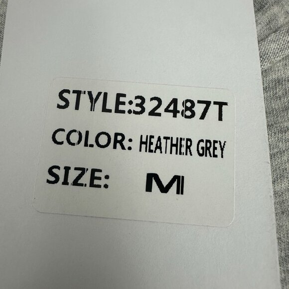 Blue b Collection Womens Heather Grey Tee Sequin Cowboy Boot Design & Fringe M - Picture 6 of 7